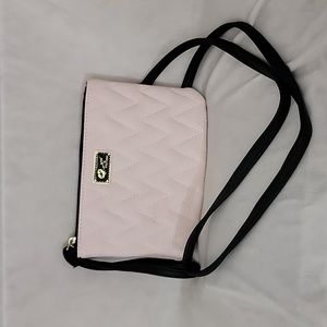 Luv Betsey by Betsey Johnson pink Quilted pattern crossbody / wristlet
